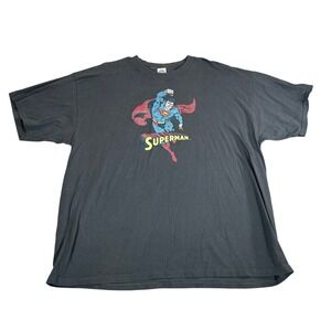 DC Comics Originals Superman Graphic T-Shirt Gray Short Sleeve Crew Neck Men XL